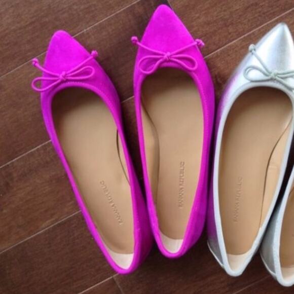 Banana Republic Pointed Toe Robin Ballet Flat suede fuchsia pink sz 6 - Picture 7 of 7